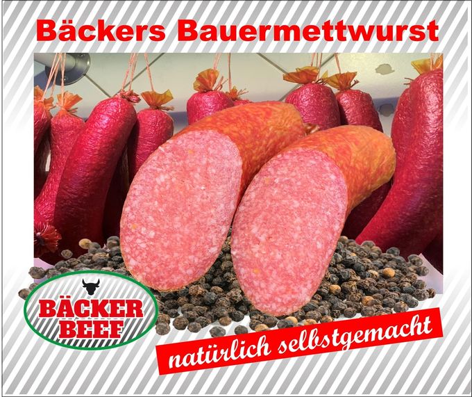 Bauernmettwurst der Fleischerei Bäcker aus Recklinghausen > natürlich selbstgemacht !
