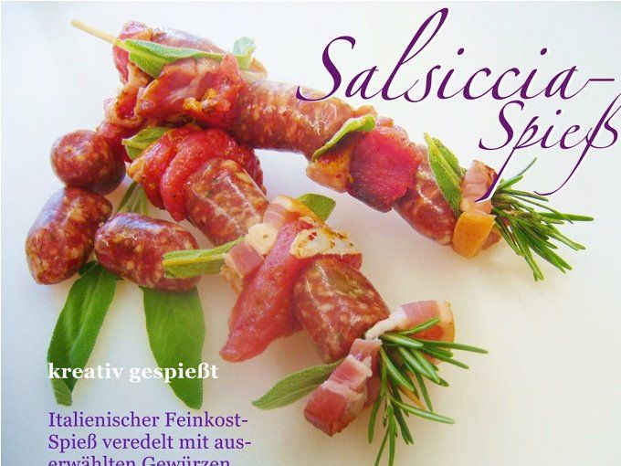 Auserlesene Italienische Bratwurst im Salsiccia-Spieß von der Spezialitäten Metzgerei Max in Hof !